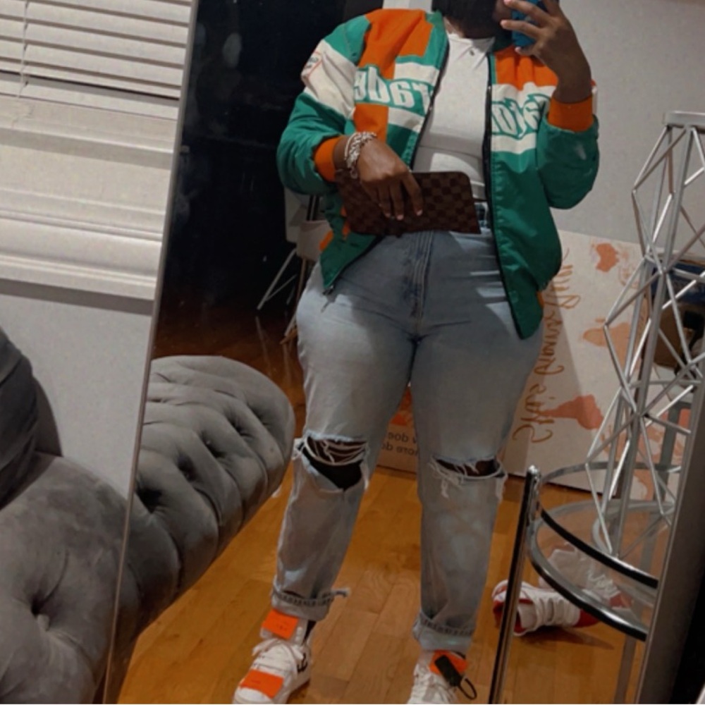 Green and Orange Women's Jacket